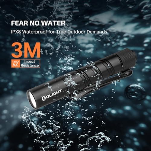 OLIGHT I3T 2 EOS Pocket EDC Flashlight, 200 Lumens Compact Bright Handheld Flash Lights, Dual-Output Tail Switch with AAA Battery and Two-Way Pocket Clip for Camping and Hiking (Black) 7