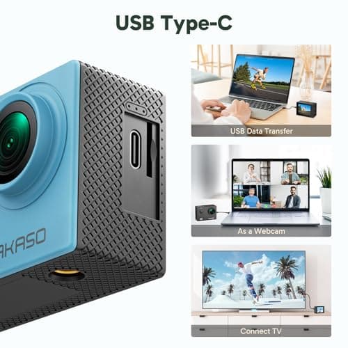 AKASO EK7000 4K30FPS 20MP WiFi Action Camera with EIS Ultra HD 131FT Waterproof Underwater Camera Remote Control 4X Zoom Support External Microphone 9