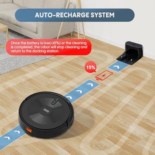 AZQQ Robot Vacuum and Mop:4000Pa 3-in-1 Robotic Vacuum 8