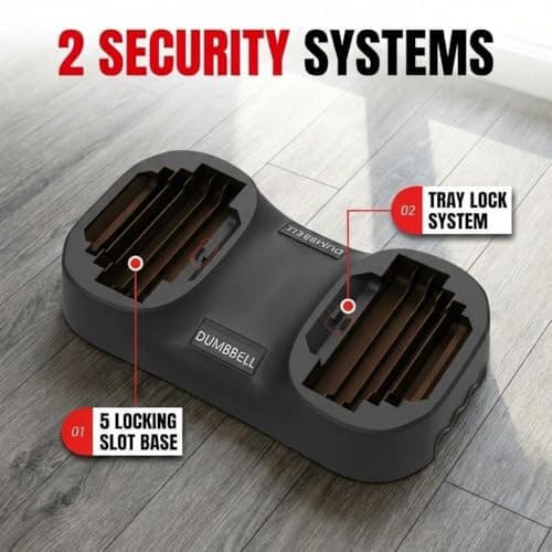 Adjustable Dumbbells Set, 25lb & 55lb Single or Pair - One-Second Quick Change, Anti-Slip Ergonomic Handle & Double-Lock Safety - Space Saving Home Gym Strength Training Equipment for Men & Women 6