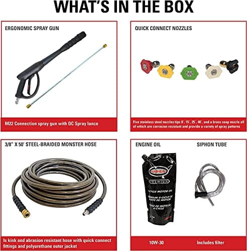 Simpson PS4240 PowerShot Gas Pressure Washer Powered by Honda GX390, 4200 PSI at 4.0 GPM, (49 State) 60456 3