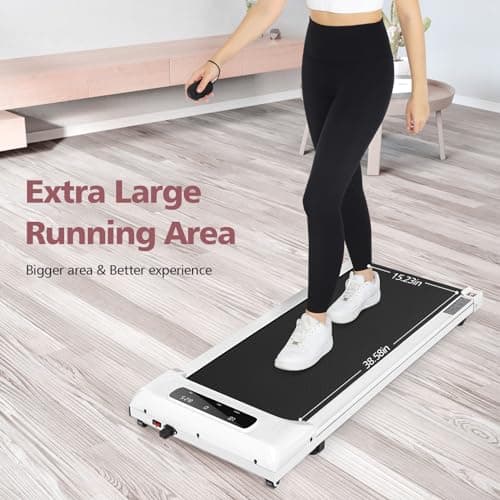 Walking Pad Smart Under Desk Treadmill 2.5 HP with App/Remote Control for Office, Portable Walking Treadmills Electric Quiet for Home/Apartment/Flat with LED Display,White 8