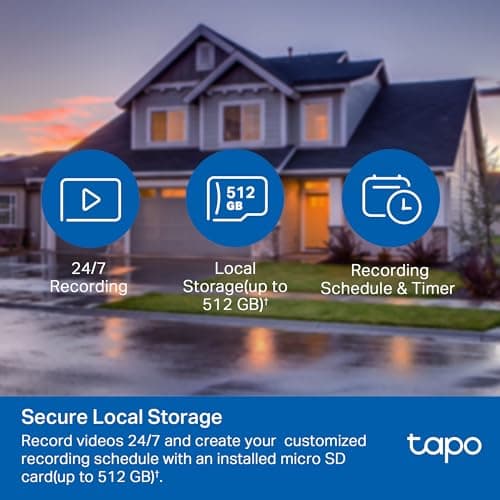 Tapo 1080P Outdoor Wired Pan/Tilt Security Wi-Fi Camera, 360° View, Motion Tracking, Works with Alexa & Google Home, Night Vision, Free AI Detection, Cloud & SD Card Storage(up to 512GB), Tapo C500… 5
