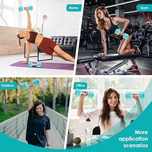 MUCNFTS Adjustable Dumbbell Set of 2, 5 in 1 Free Weights Dumbbells Set for Women/Men, Hand Weights for Women, Each Hand with 3.3 to 12.1lbs for Home Gym Exercise Training. 7