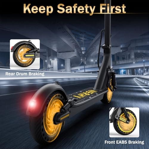 WERHY 10 Inches Electric Scooter, 500W Powerful Motor & 22 MPH Top Speed, 22-28Miles Long Range, Folding E Scooter with Dual Braking for Adults 8