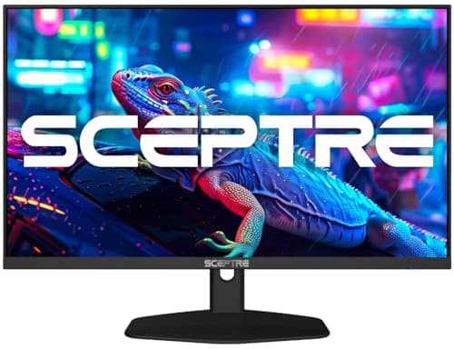Sceptre IPS 24-inch Essential Thin 100Hz Gaming Monitor USB Type-C DisplayPort HDMI 100% sRGB Build-in Speakers, Machine Black 2024 (E248W-FP100T)