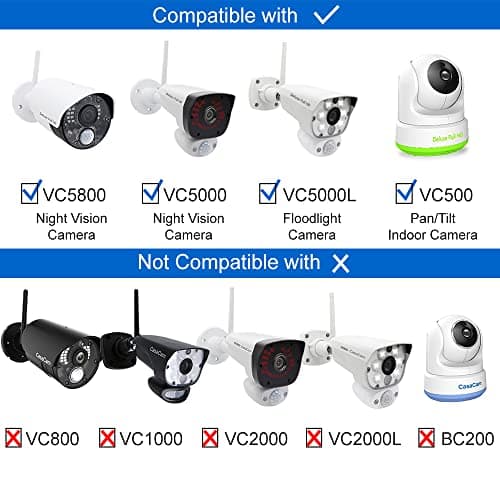 CasaCam Guardiancam Deluxe | 4-Channel Wireless Security Camera System with 10.1" Touchscreen Monitor & 2 1080p Cameras | Longer Range, Two-Way Audio, Free APP, 32GB SD Card Installed, VS5102A 8