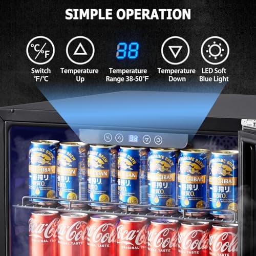 Kalamera 24 inch Beverage Refrigerator - 154 Cans Capacity Beverage Cooler- Fit Perfectly into 24" Space Built in Counter or Freestanding - for Soda, Water, Beer or Wine - For Kitchen, Bar or Office 6