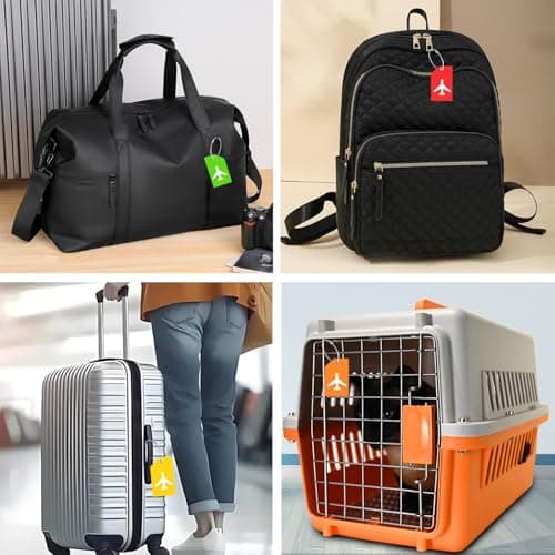 7 Pack Silicone Luggage Tag for Suitcases with Name ID Card, TSA Approved, Privacy Protection Travel Suitcase Tags (Multicolor) 6