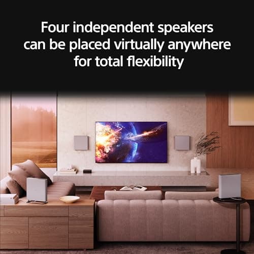 Sony BRAVIA Theater Quad 16-Speaker Home Theater Audio System with 4 Wireless Speakers, 360 Spatial Sound Mapping, Dolby Atmos/DTS:X Support, Room Calibration (HT-A9M2) 9