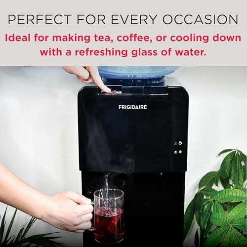 Frigidaire EFWC498 - Top Loading Cooler Dispenser -Hot & Cold Water - Child Safety Lock - Innovative Slim & Sleek Design, Holds 3 or 5 Gallon Bottles - Black 8