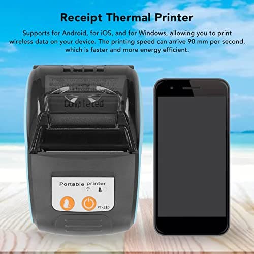 Dpofirs 58mm Bluetooth Receipt Printer, Small POS Receipt Printer for Clothing Industry Convenience Stores, 90mm/s, for ESC, for POS Compatible with Order Set 5