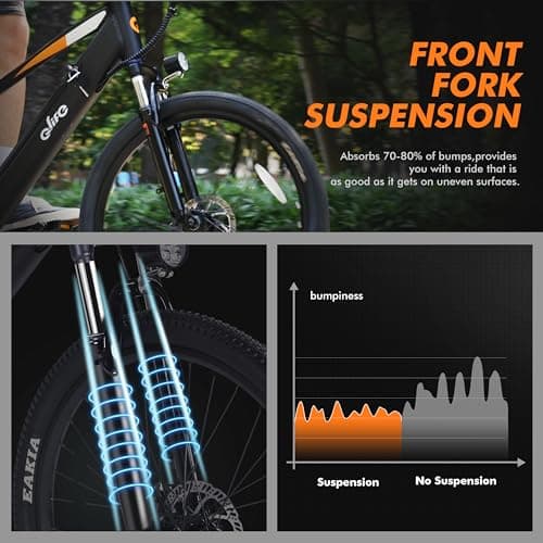 Qlife Cityone Electric Bike for Adults 26"" Ebike with 2.1"" Tire,Up to 20Mph,UL2849 Certified Built-in Removable Battery,Peak 500W Motor Ebikes with 7 Speed Commuter Mountain Electric Bicycle, Black 5