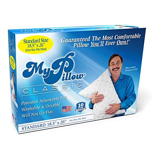 MyPillow Bedding Bed Pillows for Sleeping Standard Size, Perfect for Back, Stomach or Side Sleepers - My Pillow Classic Pillow [Standard, Medium]