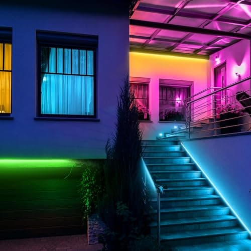 Ledagic Outdoor Led Strip Lights Waterproof 32.8ft, Color Changing Led Light Strips with Remote, App Control, Music Sync RGB Led Strip Lights Outside IP68 Led Rope Lights for Roof Party Accessories 5