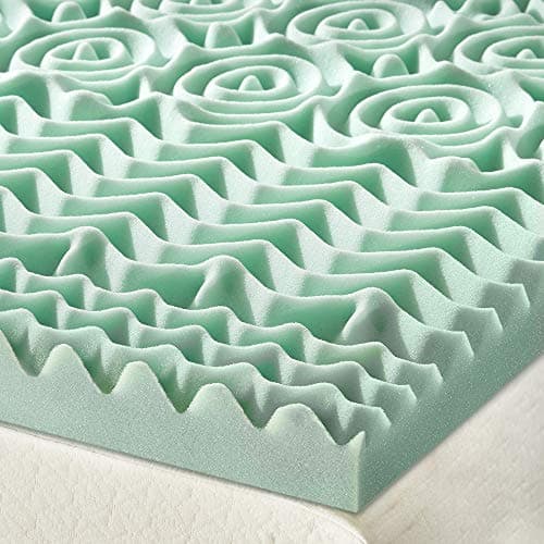 Mellow 1.5 Inch 5-Zone Memory Foam Mattress Topper, Calming Aloe Infusion, Dorm Essentials, Queen 7