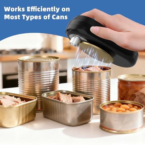 Auto Electric Can Opener, Rechargeable Can Openers for Seniors & Arthritis, One-Touch Automatic Can Opener, Hands-Free, Smooth Edge, Compact, Cordless, Food-Safe Kitchen Gadgets 8