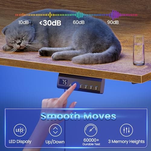 SEDETA 68.9" Standing L Shaped Gaming Desk, Office Computer Desk with Storage Hutch and Drawers, Stand Up Corner Desk with Pegboard & Led Lights for Home Office, Rustic Brown 8