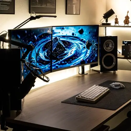 Kado Dual Monitor Setup - 2-Pack 27" 1920x1080 Computer Monitor 75Hz VESA Mount HDMI Office Gaming Built-in Speakers (E27 Dual Series) 4