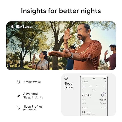 Fitbit Charge 6 Fitness Tracker with Google apps, Heart Rate on Exercise Equipment, 6-Months Premium Membership Included, GPS, Health Tools and More, Obsidian/Black, One Size (S & L Bands Included) 7