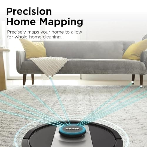 Shark RV2400WD IQ 2-in-1 Robot Vacuum & Mop with Matrix Clean & Sonic Mopping, Perfect for Pet Hair, Carpets, Hard Floors, Compatible with Alexa, Black/Silver, No Self-Empty Base (Renewed) 6