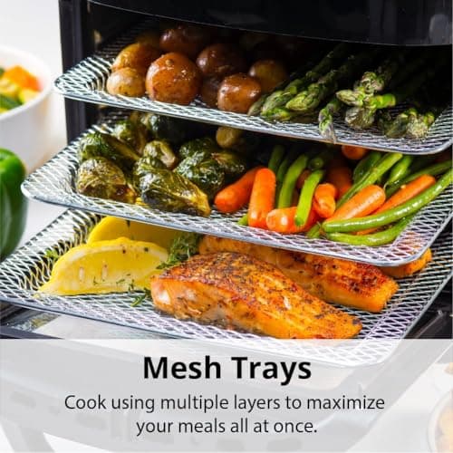 Aria 10 Qt. Touchscreen Air Fryer Oven with Premium Accessory Set and Recipe Book, White 9