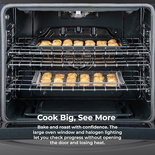 Kenmore 5.6 cu. ft. Front Control Gas Range Oven with 5 Cooktop Burners - True Convection, Air Fry, Turbo Boil, Self Clean, Dishwasher Safe Grates, Three Chrome Racks, LP Kit - Stainless Steel 7