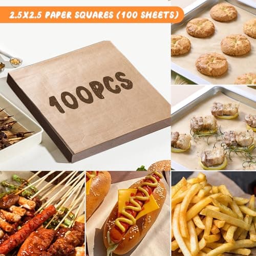 SHOUNAJIA Cooling Rack for Cooking and Baking, 3-Tier Stackable Wire Cooling Rack with Legs for Cooling Cookie, Pizza, Cake, Baking Paper 100 Pcs, 17" x 11", L 6