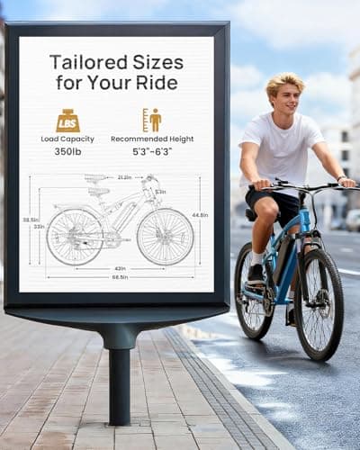 QRONGE Electric Bike for Adults, Full Suspension Ebike, 1000W Peak Motor 486Wh Battery, 28MPH(PAS Mode) Mountain Electric Bicycles, 7 Speed, 26'' Tire, Up to 70 Miles, Zephyr 7