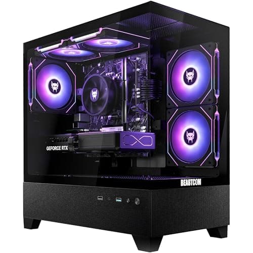 BEASTCOM Q5 Pro Gaming PC | AMD Ryzen 5 4500 6X 4,10GHz 12 Threads | GeForce RTX 3050 6GB | 16GB RAM | 1TB NVMe SSD | WiFi 5