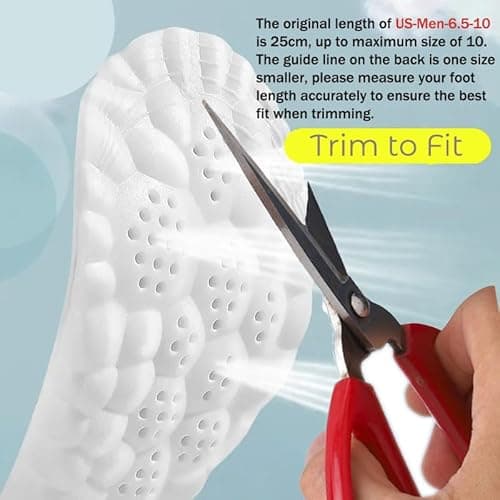 Roofo Steppers Insoles for Men Cloud Insoles Inserts Foot Pain Relief Memory Foam Soft Insoles with Arch Support (US-Men-6.5-10) 6