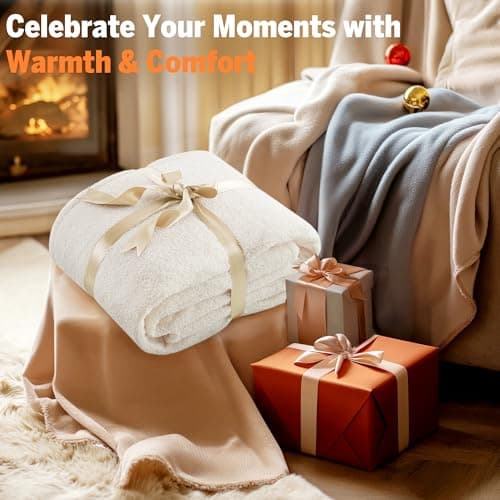 Serta Heated Blanket, Eletric King Size Blanket, Soft, Warm, Fuzzy Heating Blanket King for Office, Couch, 1-12 hr Auto Shut Off Timer, 10 Lv Heat Setting, ETL Certified, King 100" x 90" Ivory 8