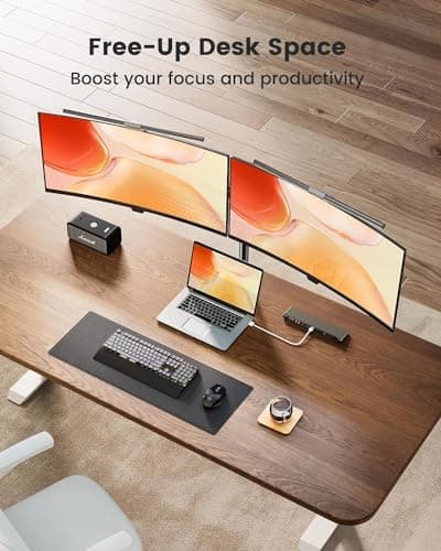 ErGear Dual Monitor Stand, Heavy Duty Adjustable Monitor Desk Mount for 2 Screens up to 32 Inches, Fully Adjustable Height, Tilt, Swivel, Rotate, Supports 17.6 lbs per Monitor Arm, Easy Installation 8