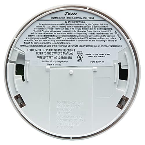 Kidde Smoke Detector, 9-Volt Battery Operated, Ionization Smoke Alarm, Battery Included 7