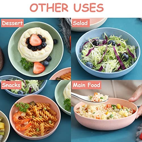 6-Pieces Whisker Fatigue Cat Bowl - 5.5 Inch Shallow Cat Food Dish Wide Cats Wet Feeding Bowls, PET Plate for Kittens and Short Legged Cats (Type-A Normal Bowls) 7