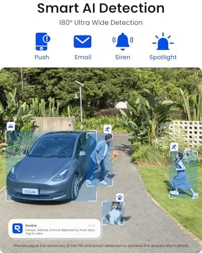 REOLINK Argus 4 Pro 4K Solar Security Cameras Wireless Outdoor, 180° Dual-Lens 8MP Camera for Home Security, ColorX Night Vision, Smart People/Vehicle/Animal Detection, No Subscription, Local Storage 6