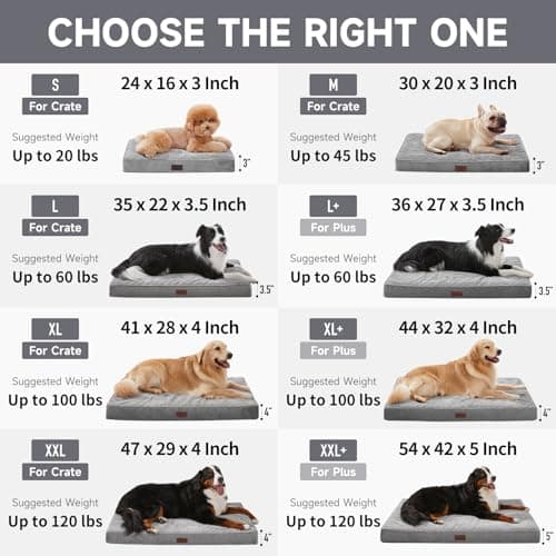OhGeni Orthopedic Waterproof & Machine Washable Dog Bed for Medium Large Pets, Suitable for Crates, Cat Mat with 25D Egg Crate Foam, Non-Slip Bottom & Removable Cover, 35 Inches(Gray) 8