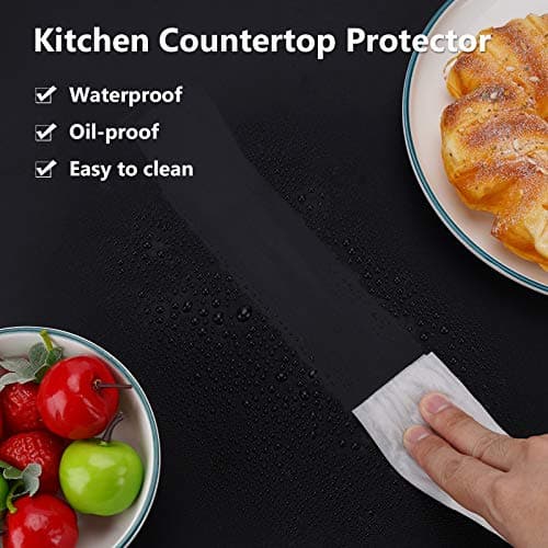 Gartful Extra Large Silicone Mats for Countertop, 28" by 20" Multipurpose Mat, Counter Table Protector, Desk Saver Pad, Placemat Nonstick Nonskid Heat-Resistant Pad, Black 4