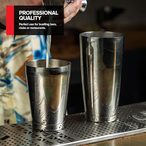 Boston Cocktail Shaker, Drink Mixing Set (18oz & 28oz) Weighted Stainless Steel Shaker Tins, Cocktail & Martini Mixed Drink Shakers, Essential & Professional Bar Tools For Bartending 6