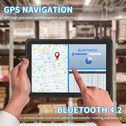 HIGOLE PC Rugged Windows Tablet N4120, 10.1 Inch Win 11 Pro 8GB RAM/128 GB ROM Rugged Tablet Fingerprint 4G LTE GPS 8000mAh/7.6V Battery,WiFi 5 BT5.0 for Enterprise Mobile Field Work 5