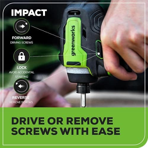 Greenworks 24V Brushless Cordless Drill and Impact Driver,Power Tool Combo Kit Included 1/2”Drill & 1/4”Hex Impact Driver and (2) Batteries, Fast Charger, 2 pcs Drill Bit Set & Bag 6