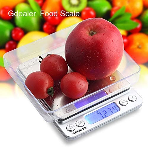 GDEALER Food Scale, 0.001oz/0.01g Precise Digital Kitchen Scale Gram Scales Weight Food Coffee Scale Digital Scales for Cooking Baking Stainless Steel Back-lit LCD Display Pocket Small Scale, Silver 5
