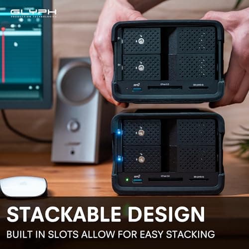 Glyph Blackbox Pro Raid Desktop Drive with Thunderbolt 3 Interface, 7200 RPM, and 550 MBPS Transfer Speed (40TB, Black) 5