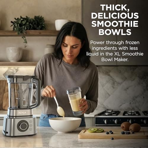 Ninja Blender & Food Processor Combo, Foodi Power Blender System for Smoothies, Bowls, Spreads & Shakes, 6 Functions, 72-oz Pitcher, To-Go Cups, Silver, SS401 8