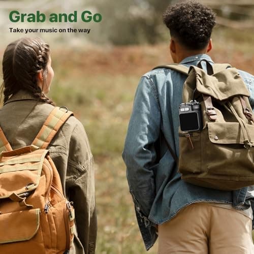 Mini Bluetooth Speaker, Smart Wireless Portable Speaker with Touchscreen, Loud HD Sound, LED Lights, BT5.4, All In One Small Audio for Home/Outdoor/Travel/Shower/Party/Beach/Camping/Hiking/Cycling 5