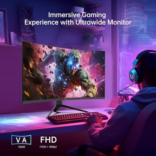 KTC 32 Inch FHD 1080p Curved Gaming Monitor - VA 1500R Curved Monitor, 165Hz 1ms MPRT, FreeSync & G-Sync, 122% sRGB, DP/HDMI, VESA, HDR10 for Gaming Home Office Business PC Monitor 6