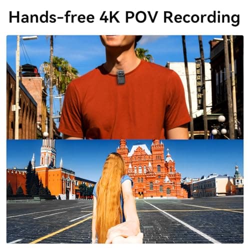 SJCAM Action Camera 4K POV Camera Pocket Waterproof Underwater with Stabilization Wide FOV Wearable Portable Vlogging Camera with Underwater Kits (C200),Gifts 8