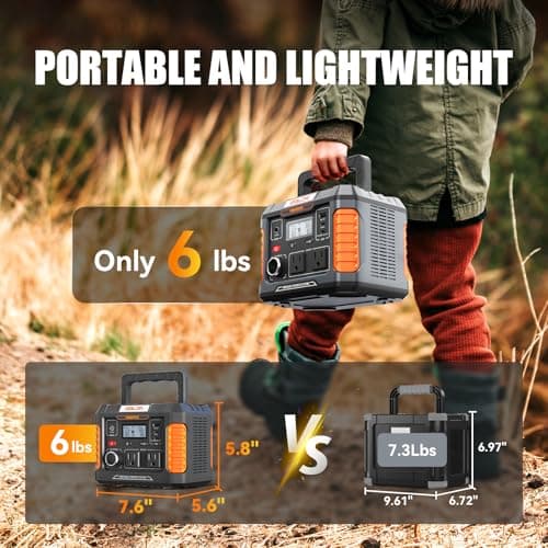 BALDR Portable Power Station, 330W(660W Peak) Solar Generator, 288Wh Solar Power Bank 120V Pure Sine Wave AC Outlet, 78000mAh Backup Lithium Battery for Home CPAP Camping Travel Outdoors Emergency 7