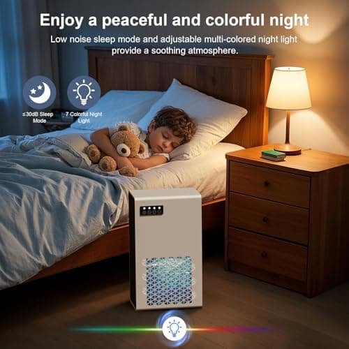 FancyBark Dehumidifiers for Home, 99oz Water Tank Dehumidifier for Bedroom Basement Bathroom RV with Auto Shut Off, Drain Hose, Sleep Mode, (White) 6