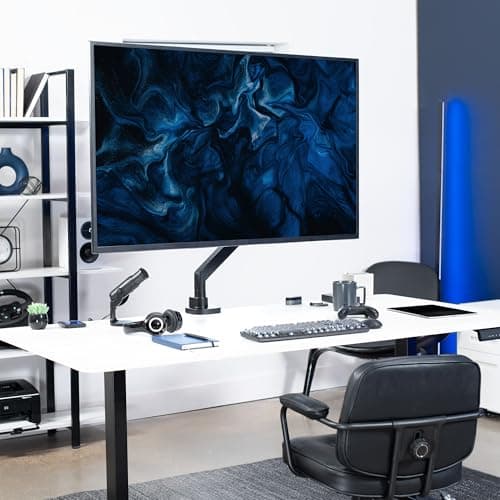 VIVO Heavy Duty Ultrawide Monitor Arm for 57 inch Screens up to 59.4 lbs, Desk Mount TV and Monitor Stand Designed for Samsung Odyssey Ark, Neo G9, ViewFinity S9, and More, Black, STAND-GT57 9